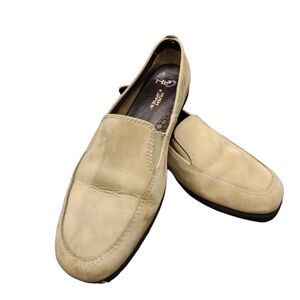 Hush Puppies Women's Heaven Loafer Tan Slip-on Shoes Leather Size 8.5W